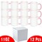 12 Pcs 11OZ Pink Rim & Handle Sublimation Mugs With Individual White Boxes